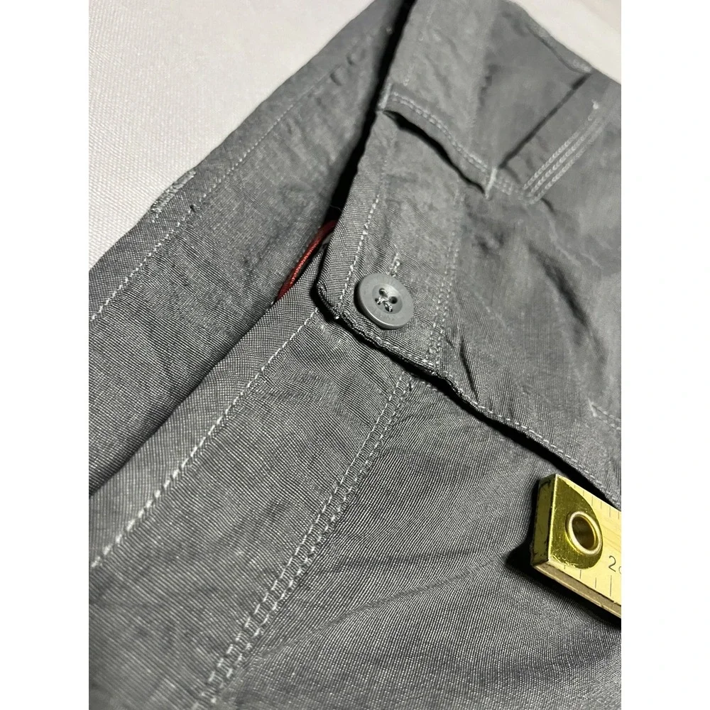 North Face Cargo Zip Off Convertible Pants Shorts Mens L OD Green Hiking (38x28)